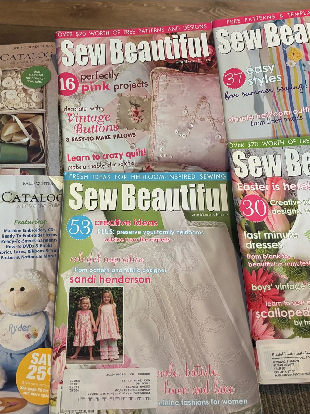 Sew Beautiful lot of 6 Catalogs Fall/Winter & Spring/Summer Issues